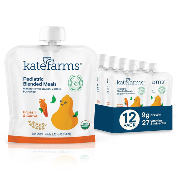 Kate Farms Pediatric Blended Meals, Squash & Carrot, CS/12
