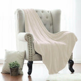 Kathy Ireland Flannel Solid Microplush Bed Blankets