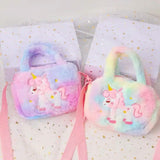 Kawaii Unicorn Pattern Plush Bag
