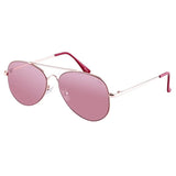 Kensie Carissa Women's Shiny Metal Aviator Sunglasses