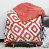 Kensie Super-Soft Reversible Sherpa Fleece Throw Blanket