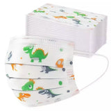 Kids 3-Ply Disposable Dinosaur Face Masks