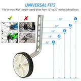 Kids Bicycle Training Wheels Adjustable for 12"-20" Bike