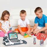 Kids Cash Register Pretend Play Cashier Toy with Scanner Calculator