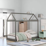 Kids House Bed Frame Twin Floor Bed