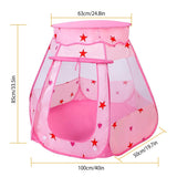 Kids Pop Up Prince Princess Toddler Play Tent