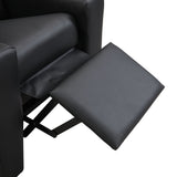 Kids Recliner Chair, Kids Upholstered Couch with One Cup Holder, Footrest, Backrest, Toddlers PVC Recliner with Headrest and Footrest