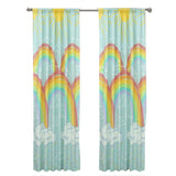 Kidz Mix Rainbow Clouds Window Panel Pair