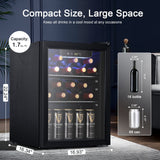 Kismile 1.7 Cu.ft Beverage Refrigerator and Cooler W5848H