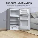 Kismile 3.2 Cu.Ft,Mini Refrigerator with Freezer F5887