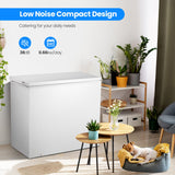 Kismile 7.0/3.5 Cubic Feet Chest Freezer with Removable Basket Free Standing