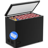 Kismile 7.0/3.5 Cubic Feet Chest Freezer with Removable Basket Free Standing