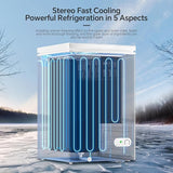 Kismile 7.0/3.5 Cubic Feet Chest Freezer with Removable Basket Free Standing