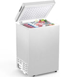 Kismile 7.0/3.5 Cubic Feet Chest Freezer with Removable Basket Free Standing
