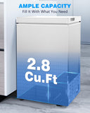 Kismile 7.0/3.5 Cubic Feet Chest Freezer with Removable Basket Free Standing