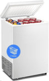 Kismile 7.0/3.5 Cubic Feet Chest Freezer with Removable Basket Free Standing
