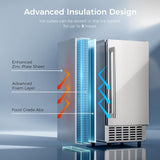 Kismile Commercial Under Counter Built-in Nugget Ice Maker Z5830N