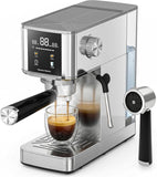 Kismile Espresso Coffee Maker Machine 20 Bar, with Milk Frother Steam Wand CM8032