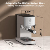 Kismile Espresso Coffee Maker Machine 20 Bar, with Milk Frother Steam Wand CM8032