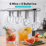 Kismile Ice Makers Countertop with Handle,8 Cubes in 6 Mins,Portable Ice Machine with Self-Cleaning for Home 58012RIM0