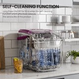 Kismile Ice Makers Countertop with Handle,8 Cubes in 6 Mins,Portable Ice Machine with Self-Cleaning for Home 58012RIM0
