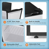Kismile Mini Freezer,1.1 Cu.ft Upright Freezer with Reversible Single Door