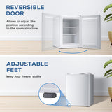 Kismile Upright Freezer,3.0 Cu.ft Mini Freezer with Reversible Single Door