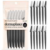 Kitsch Dermaplane Razor for Women Face - Face Razors for Women and Men - Eyebrow Trimmer, Shaver, Recycled Plastic Dermaplaning and Skin Care Tool - Terracotta, 12 pcs