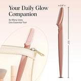 Kitsch Dermaplane Razor for Women Face - Face Razors for Women and Men - Eyebrow Trimmer, Shaver, Recycled Plastic Dermaplaning and Skin Care Tool - Terracotta, 12 pcs