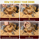 Kitypartsy Cocktail Smoker With Torch, Wood Chips, and Stainless Steel Ice Cubes