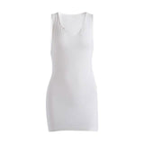 Kliou Cotton Sleeveless V-Neck Ladies Dress