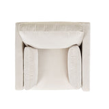 Knox 36" Modern Farmhouse Arm Chair, French beige Performance Velvet
