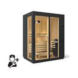 Kohler C1 Indoor Graphite Gray Freestanding Alcove Design Sauna Kit (SAK93182)