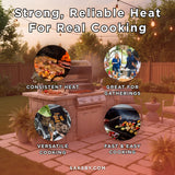 KoKoMo Grills 26-Inch Premium 36K BTU LP/NG 3 Burner Built-In Stainless Steel Gas Grill (SAK82173)