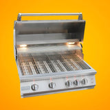 KoKoMo Grills 32" Professional 72K BTU LP/NG 4 Burner Built-In Stainless Steel Gas Grill (SAK48170)