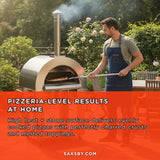 KoKoMo Grills Premium 32-Inch Stainless Steel Wood Fired Pizza Oven [KO-PIZZAOVEN] (SAK92618)