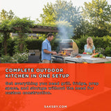 KoKoMo Grills St.John 7FT BBQ Island With LEDs, Built-In BBQ And Refrigerator [Made-To-Order] (SAK91568)