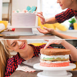 Kootek 11 Inch Rotating Cake Turntable with 2 Icing Spatula and 3 Icing Smoother