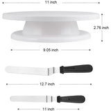 Kootek 11 Inch Rotating Cake Turntable with 2 Icing Spatula and 3 Icing Smoother