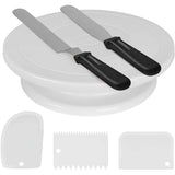 Kootek 11 Inch Rotating Cake Turntable with 2 Icing Spatula and 3 Icing Smoother
