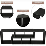 L Shape TV Console Stand Bookcase Storage Rack