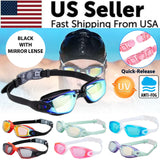 Clear Comfortable Swimming Goggles UV- Anti-Fog Swim Glasses Mirror Adult & Kids