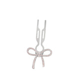 Fiona Franchimon Nº1 Hairpin Ribbon Light Rose Swarovski White Gold Finish
