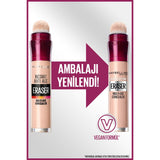 Maybelline Instant Anti Age Eraser Concealer - High Coverage, Anti-Aging, Brightening Under-Eye Coverage