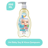 Uni Baby Shampoo 500ml - Natural, Hypoallergenic, Moisturizing Baby Care