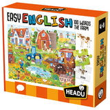 Headu Educational Puzzle for Kids - Farm Theme English Vocabulary Learning Toy for Children Aged 4-8