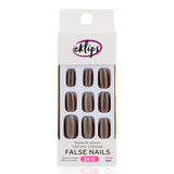 Eklips Glitter Dark Oval Press-On Nails - 24 Count