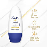 Dove Original: 48-Hour Antiperspirant Roll On Deodorant for Women - Moisturizing, Alcohol-Free, Sensitive Skin Formula with Natural Care Oil