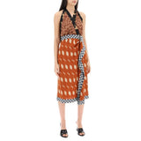 Dries Van Noten Women Dole Patchwork Dress With American Neckline