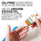 La Roche-Posay Anthelios Clear Skin Sunscreen Dry Touch SPF 60, Oil Free Sunscreen For Face, Oil Absorbing, Broad Spectrum SPF + Antioxidants, Non-Greasy, Oxybenzone Free, Travel Size